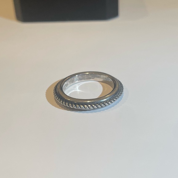 Sterling Silver Edge & Cable Ring - Picture 1 of 9